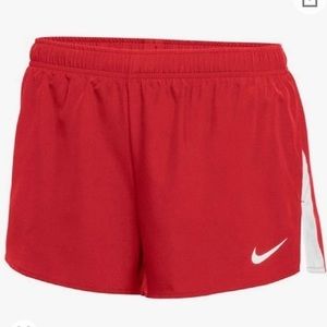 NIKE DRI FIT TEMPO Red Shorts M